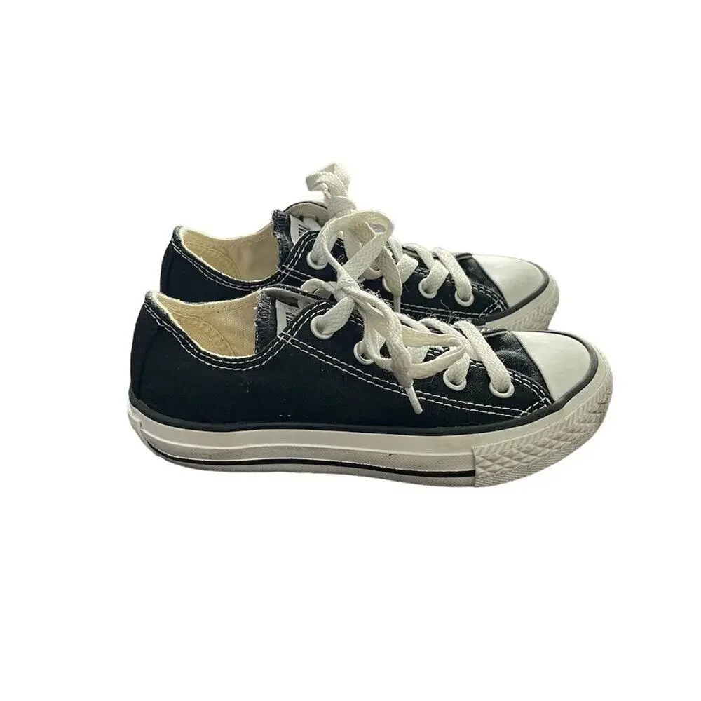 Converse All Star Chuck Taylor Low Cut Black Sneakers Casual Toddler Size 11